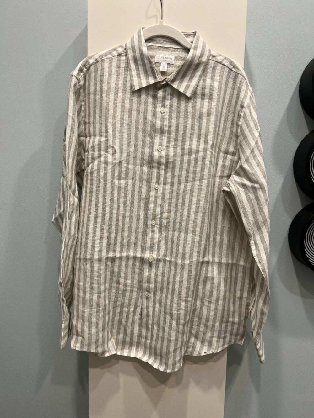 Club Room, Lg., Beige and White Stripe